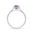 thumbnail image 2 of ANGARA Natural 0.8 Ct. Amethyst Solitaire Ring in Sterling Silver for Women (Ring Size: 11.5), 2 of 10
