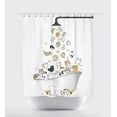 thumbnail image 5 of Sonernt Cute Cat Shower Curtain for Kids Children Cartoon Animal Pattern Colorful Hilarious Funny Pets Paw Bathroom Waterproof Fabric Polyester Accessories (W72''xH72'' inch) 12 Hooks Included, 5 of 5