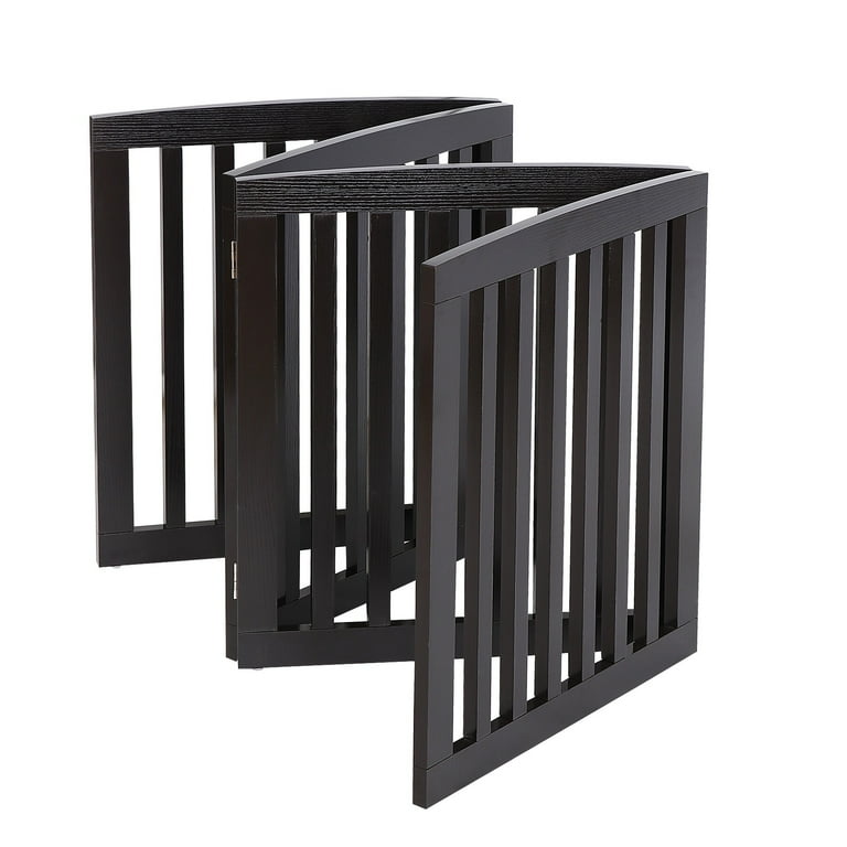 ZENSTYLE Indoor 4-Panels Folding & Freestanding Pet Gate