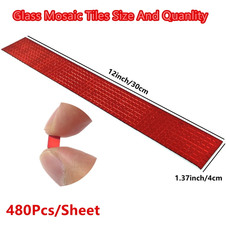 Sourcing Map 7200 PCS Glass Mirrors Disco Ball Tiles Self-Adhesive