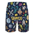 thumbnail image 6 of Kdxio Colorful Space Pattern Mens Casual Shorts - Drawstring Summer Beach Sports Shorts for Men, 6 of 9
