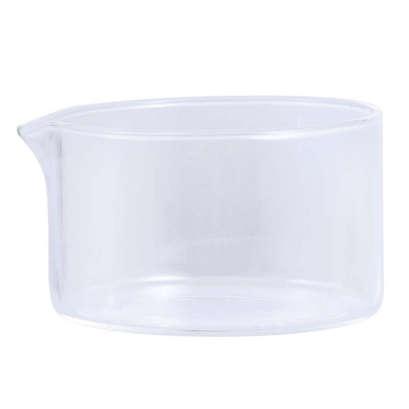 landege 80mm Glass Crystallizing Dish Flat Bottom Container with Spout for School Home