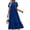 C-Royal Blue, variant on Long Dresses for Women Summer Short Sleeve Casual Crewneck Maxi Dress with Pockets