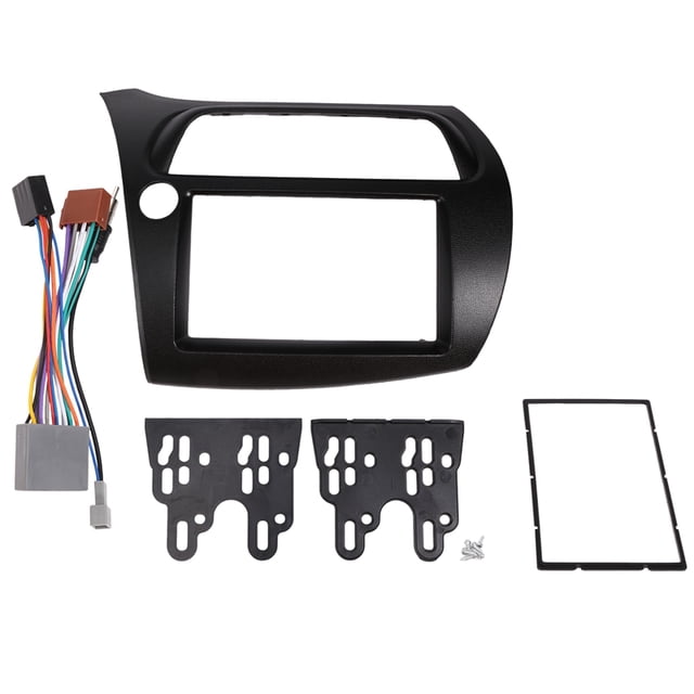 Para Double Din Fascia Radio Dvd Stereo Cd Panel Dash InstalacióN de Montaje Kit de Ajuste Bisel de Frontal con ArnéS de Cable (178X102Mm)