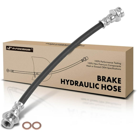 A-Premium Rear Driver or Passenger Brake Hydraulic Hose Compatible with Nissan Models - Sentra 1991 1992 1993 1994 1.6L, Without ABS - Replace# 4621379911