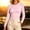 New1-Pink, variant on PNTUTB Top for Women Long Sleeve Crew Neck Pullover Solid Color Casual Comfortable Soft Stretch Slim Daily Basic Trendy Tops
