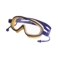 thumbnail image 4 of Gafas de natación para niños Vista transparente de la piscina de marco grande con tapones para los oídos Amarillo azul, 4 of 8