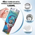thumbnail image 3 of Pofeuu SpongeBob SquarePants Tasse à Glace en Acier Inoxydable 40OZ avec Poignée et Paille pour Plage/voyage, 3 of 8