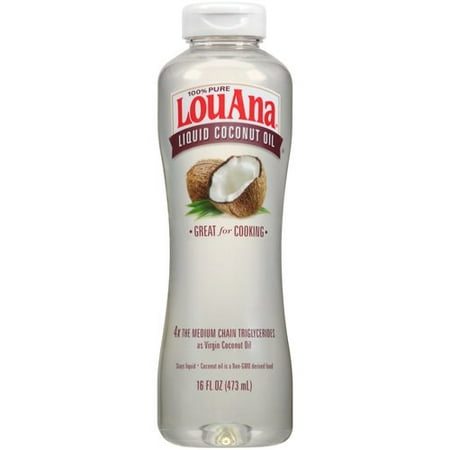 LouAna 100% Pure Liquid Coconut Oil, 16 fl oz (Best Fractionated Coconut Oil)