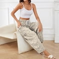 thumbnail image 4 of Textilo Womens Barrel Sweatpants Cheetah Print Wide Leg Sweatpants with Side Pockets Drawstring Elastic Waist Trouser Comfy Loose Fit Fall Winter Casual Lounge Clothes, 4 of 7
