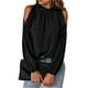 thumbnail image 2 of Blusa con cuello con ribete de volantes,Blusa de manga larga con hombros descubiertos y hombros descubiertos para mujer Diseño de clase mundial, 2 of 8