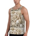 thumbnail image 2 of Gukieu Starfish and Sea Shells Print Men's Quick Dry Fitness Vest, Round Neck Sleeveless Fitness Bodybuilding Top-XX-Large, 2 of 7