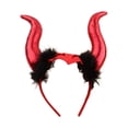 thumbnail image 2 of Diadema de cuerno Divertido Hugo para cosplay Fiesta de Disfraces Adultos Navidad rojo, 2 of 8