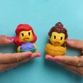 thumbnail image 2 of Dukalooz Disney Ariel and Belle Small Toy Duck 2 Pack, Collectible Toy Figure, for Kids Ages 3 and up, 2 of 6