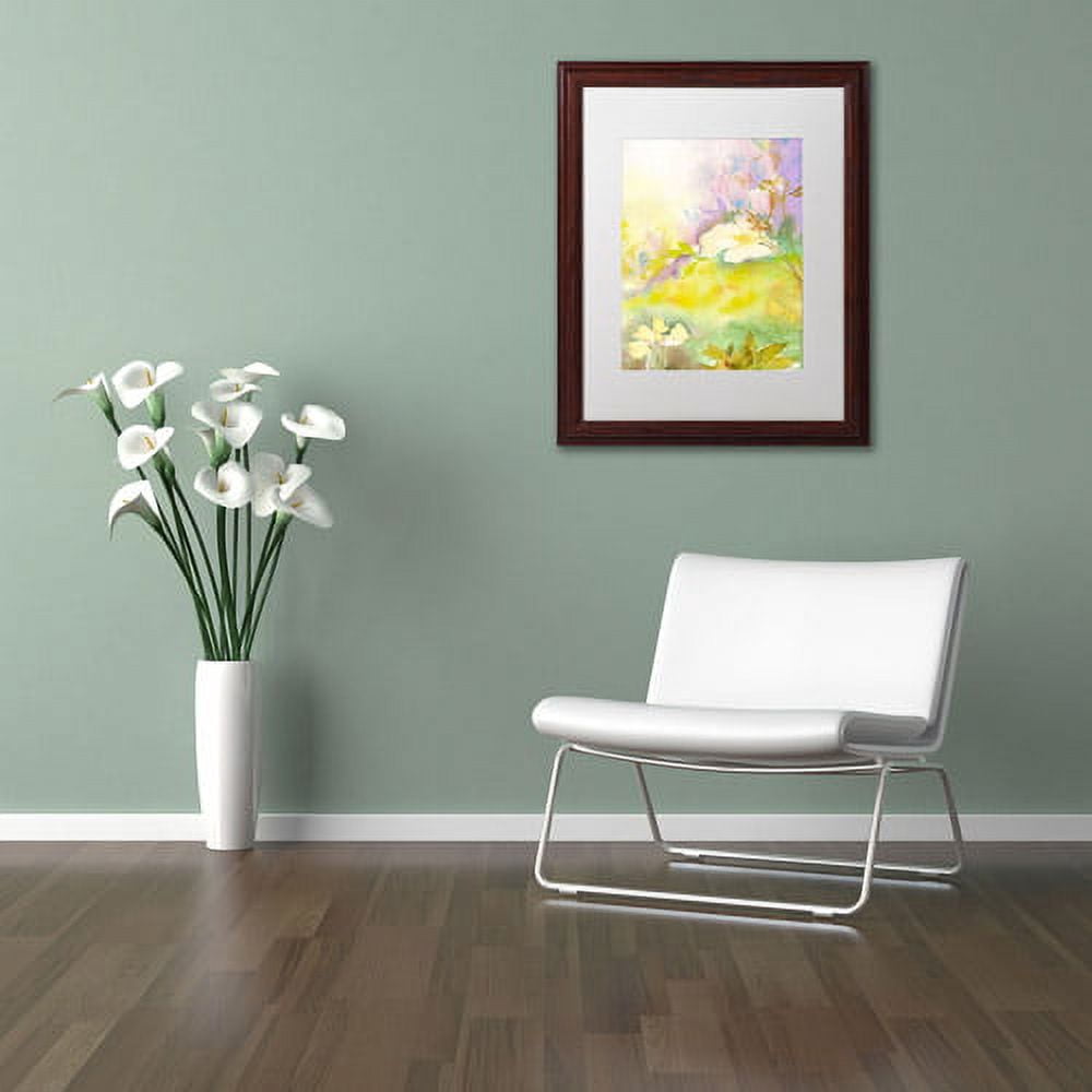 Trademark Fine Art "Enchanted" Canvas Art by Sheila Golden, White Matte, Wood Frame