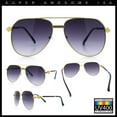 thumbnail image 3 of Mens Classic Luxury Mogul Tear Drop Shape Offcer Metal Rim Racer Sunglasses Gold - Smoke, 3 of 8