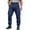 01 Blue, variant on Fewfanhot Pants for Men Cargo Pant Elastic Waistband Washed Casual Drawstring Pocket Tapered Jogger