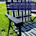 thumbnail image 6 of EasyGo Product Portable – Retro Style High Back Design – Outdoor Webbed Chair for Backyard, Camping, Sporting Events – Easy Folding, 4 Pack, Black/Grey, 6 of 7