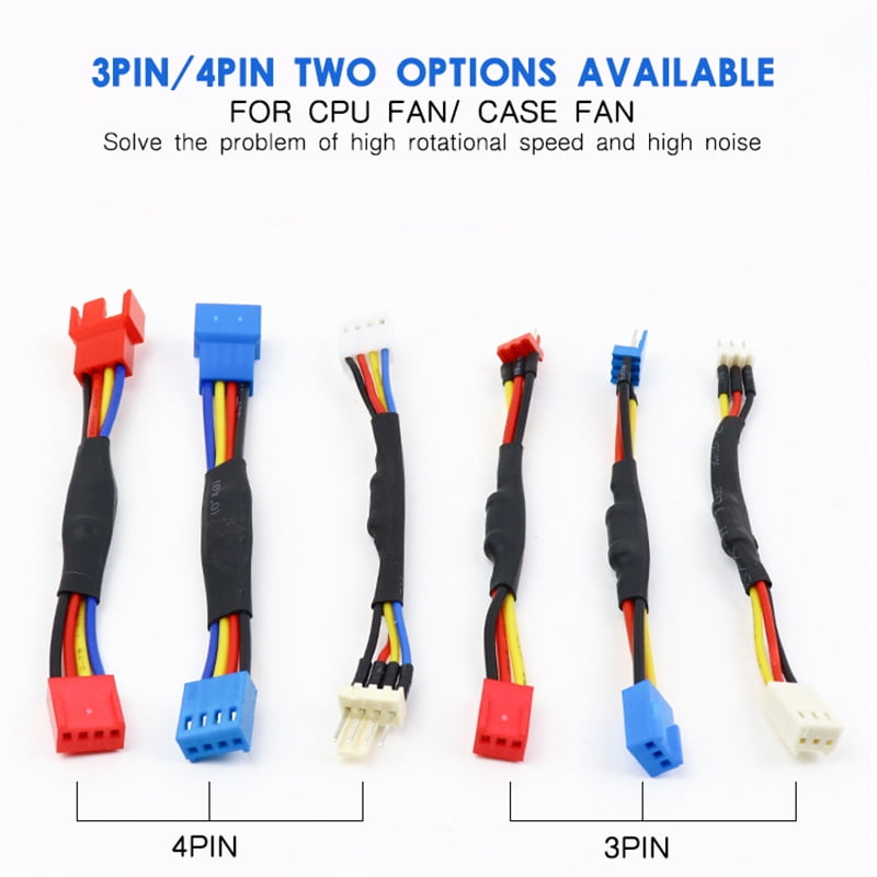 Computer Case CPU Cooler GPU Video Card Fan 2PIN 3PIN 4PIN D IDE Resistor Speed Down Cable Reduce Speed And Noise