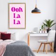 thumbnail image 2 of Stupell Industries Ooh La La over Pink Stripes Gold Framed Floater Canvas Wall Art design by Pooja Dave, 31 x 21, 2 of 9
