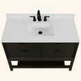thumbnail image 3 of Legion Furniture 48" VANITY BROWN OAK FINISH KD ON LEGS WITH 1" THICK WHITE ARTIFICIAL STONE, 3 of 5