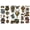 Gear, variant on Rub on Transfer Decals for Furniture Crafts 6"x12" 3Pcs Steampunk Style Waterproof UV Transfer Decals Sticker for Dresser Glass Porcelain Wood