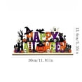 thumbnail image 3 of Happy Halloween Wooden Tabletop Sign,Ghost Pumpkin Bat Layered Mantel Decor,Freestanding Farmhouse Shelf Ornament Holiday Gift, 3 of 4