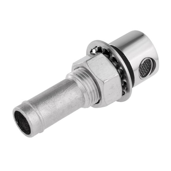 Heavy Duty 316 Stainless Steel 90 Degree Bend Tank Vent Through Hull Scupper For Boat/Yacht (3/5 Inch Hose)