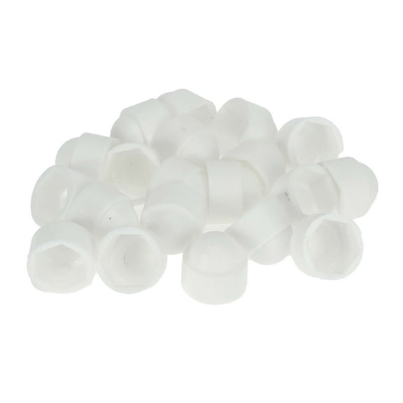 Unique Bargains 20pcs Plastic 21mm Exterior Wheel Lug Nut Bolt White