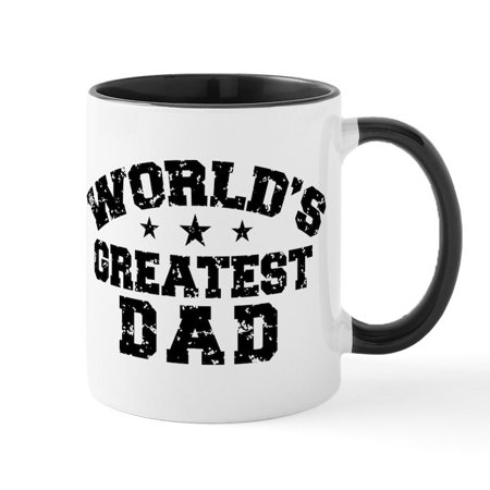 

CafePress - World s Greatest Dad Mug - 11 oz Ceramic Mug - Novelty Coffee Tea Cup