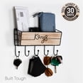 thumbnail image 6 of SNAP INVENT Key Hook & Mail Organizer | Wall Mount Key Holder/Hanger | Wooden Color Mail Slot Basket, 6 of 6