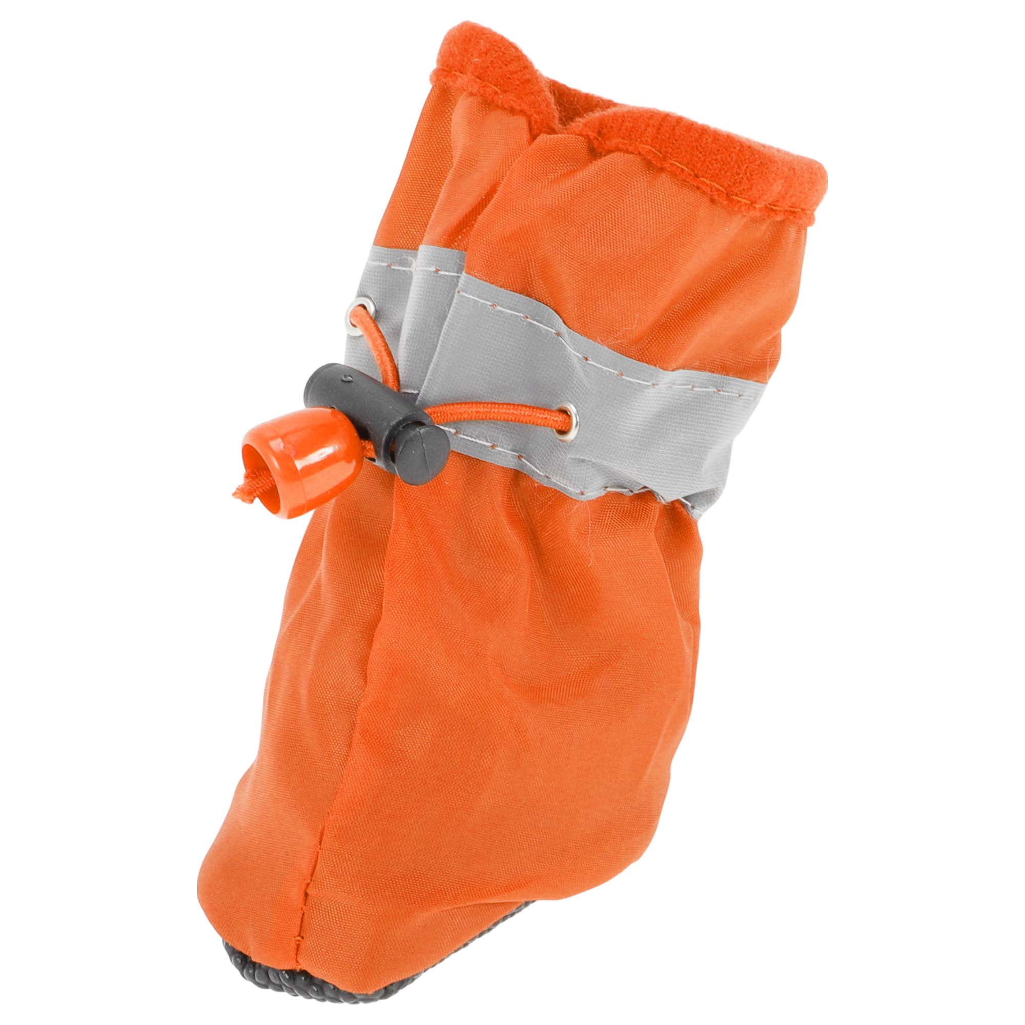 Unique Bargains Pack of 4 Waterproof Dog Shoes with Adjustable Straps Orange L
