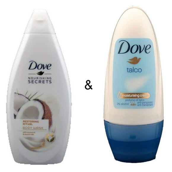 Body Wash Restoring Ritual 500 by Dove & Roll-on Stick Talco 50ml by Dove