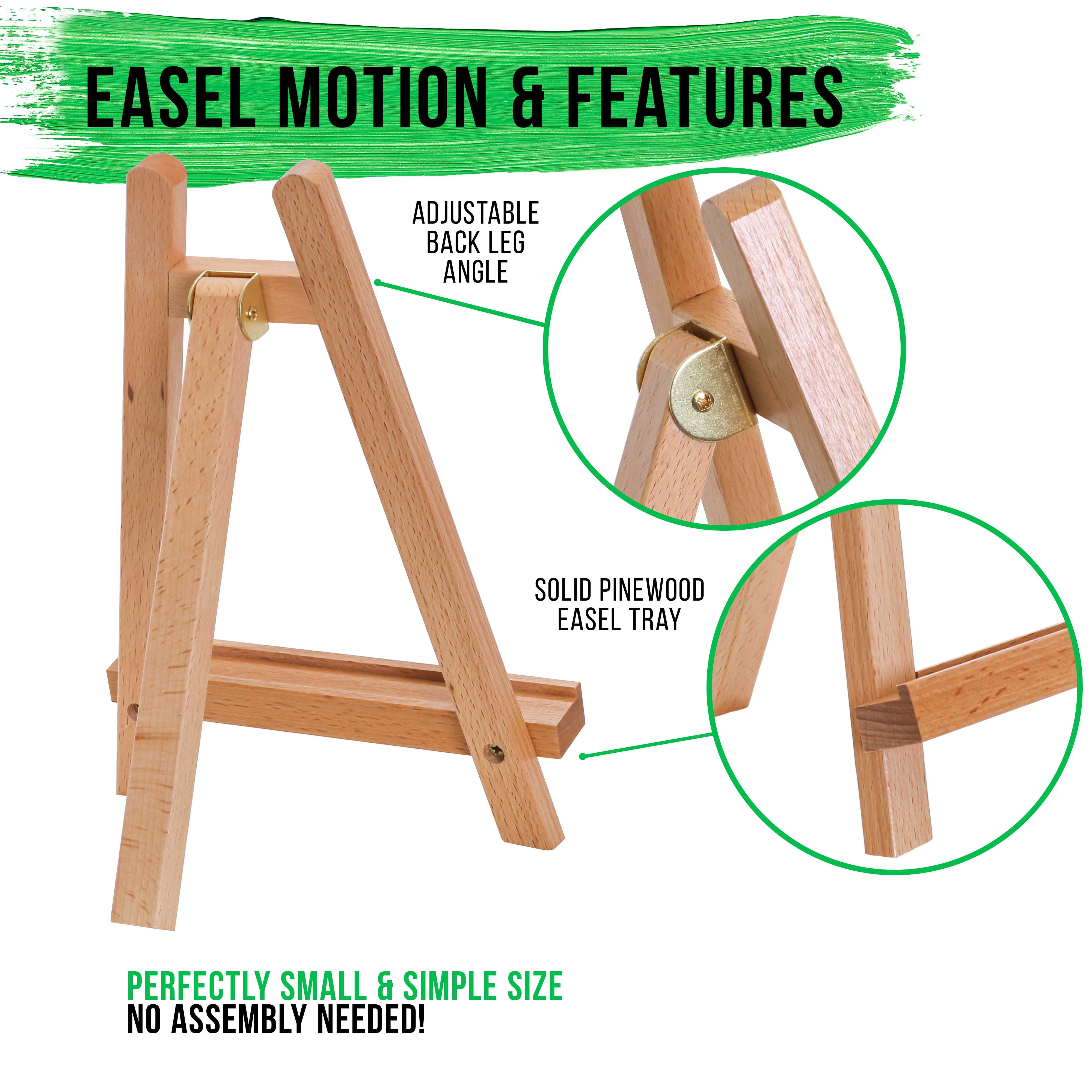 U.S. Art Supply 10.5" Tabletop Display Stand A-Frame Artist Easel (Pack of 12) Beechwood Tripod, Student Painting Holder