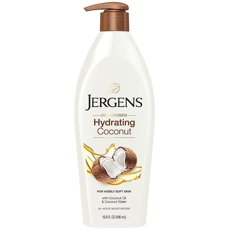 Jergens Hydrating Dry-skin Lotion, Coconut, 16.8 oz, 2 Pack