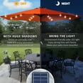 thumbnail image 2 of ABCCANOPY 7.5ft Patio Solar Umbrella LED Outdoor Umbrella with Tilt and Crank, Orange, 2 of 9