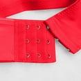thumbnail image 5 of Bigersell Crop Tops with Built in Bra Deals Wire Free Bras for Large Breasts Molded Bra Style R275 V-Neck Convertible Bras Hook and Eye Bra Closure Women Size Comfy Bras Red S, 5 of 6