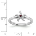 thumbnail image 5 of Garnet Sterling Silver Starfish Ring, 5 of 5
