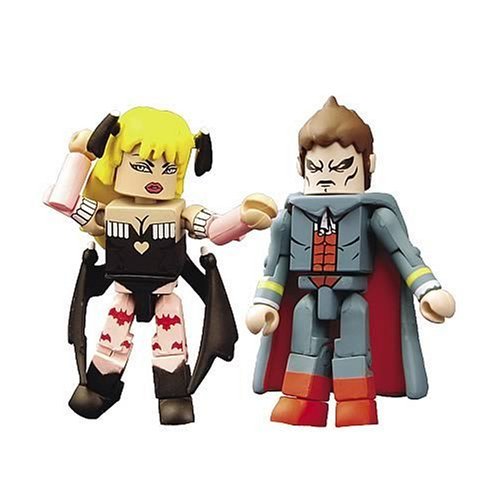 DIAMOND SELECT TOYS Street Fighter II featuring Darkstalkers Mini Mates Demitri vs Morrigan 2pk
