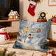 thumbnail image 5 of Fundas de Cojín de Lino con Escena Navideña Nevada | Fundas de Almohada Decorativas Estilo Americano | Decoración Navideña | 45X45Cm | Multicolor | Material: Lino | 1 Unidad, 5 of 6