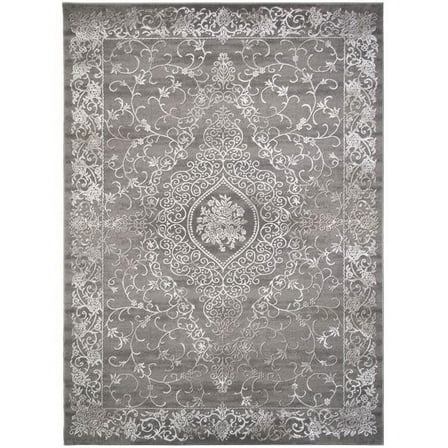 Mayberry Rug EV8896 5X8 5 ft. 3 in. x 7 ft. 3 in. Everest Athena Area Rug, Gray