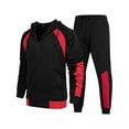 thumbnail image 4 of Xysaqa Hoodie Sweatsuits for Men 2 Piece Tracksuit Sets Men's Casual Hooded Full Zip Sports Jackets Elastic Waist Sweatpants for Men Athletic Running Jogging Suits L-3XL, 4 of 8