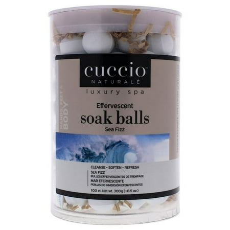Soak Balls Effervescent - Sea Fizz by Cuccio for Women - 100 Pc Nail Treatment