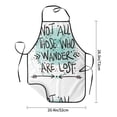 thumbnail image 4 of Naloa 1Pack Adjustable Bib Apron Waterdrop Resistant Cooking Kitchen Aprons for Women Men Chef, Not All Who Wander Are Lost1 Print, 4 of 5