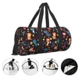 thumbnail image 5 of Xecao Cute Animals print Round Travel Duffel Bag is a foldable gym bag with an inner pocket, perfect for travel sports, 5 of 8