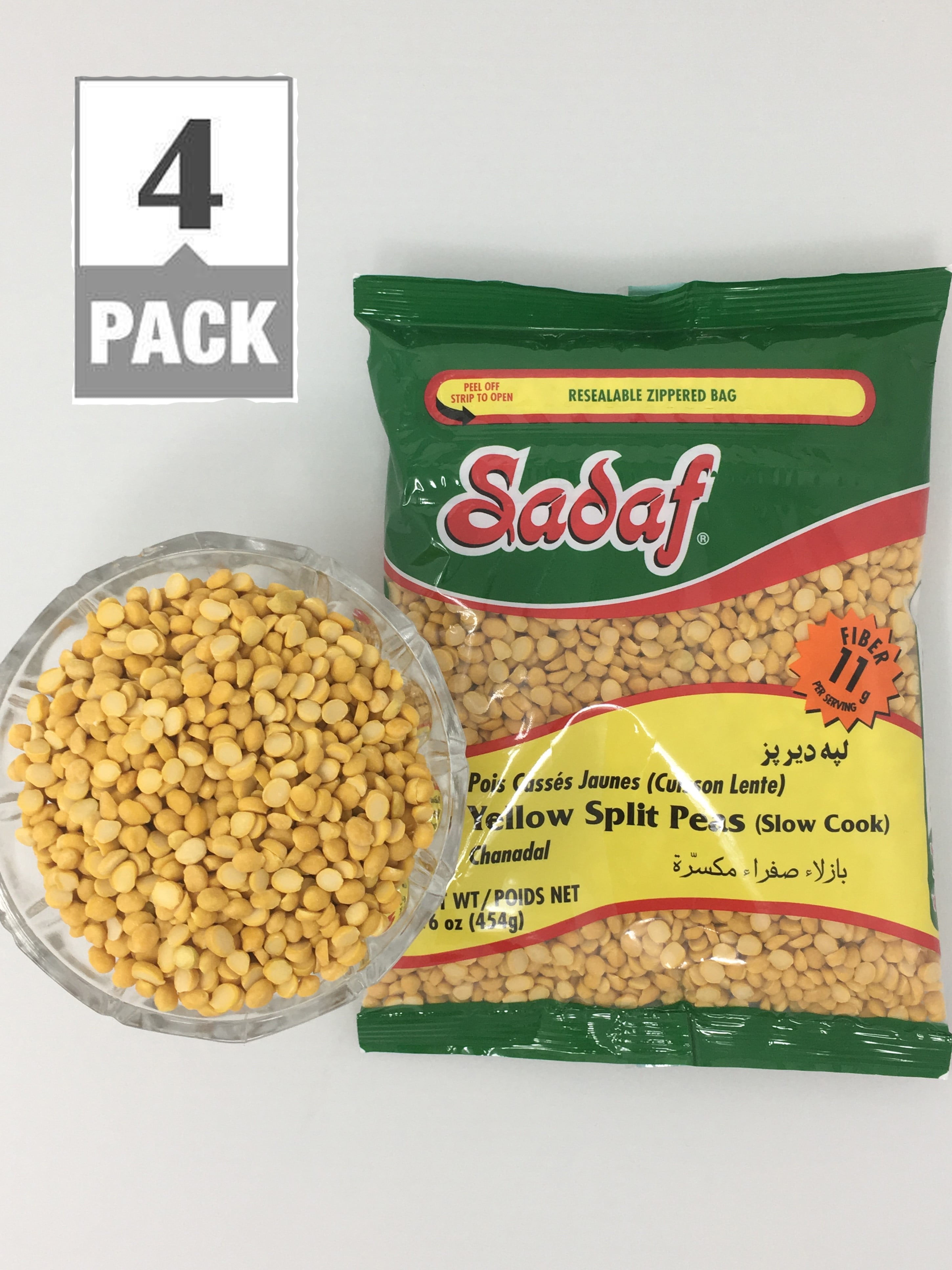 Yellow Split Peas Slow Cook 16 Oz 454 G Pack Of 4 Walmart Com