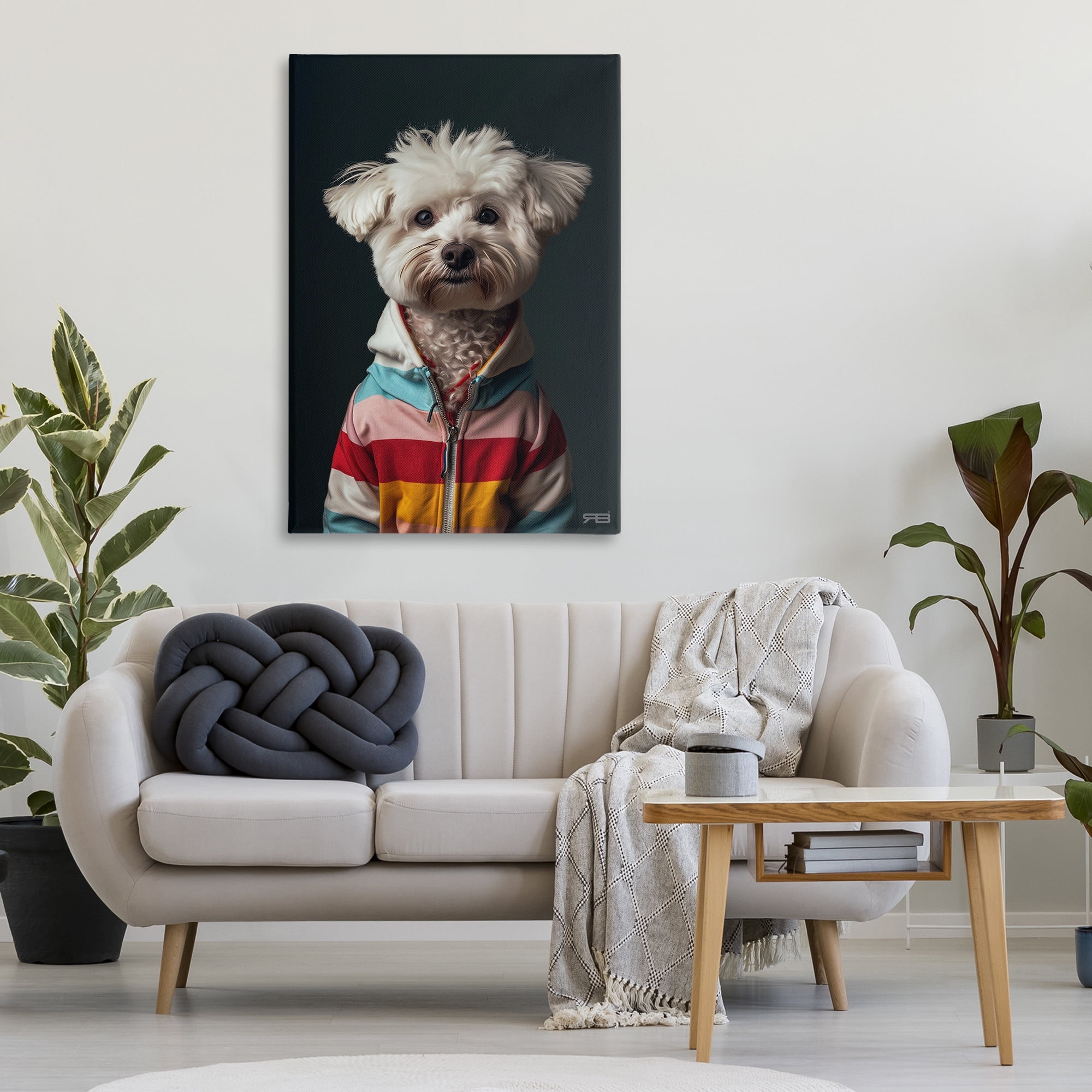 Stupell Industries Terrier Dog with Windbreaker Animals & Insects Painting Gallery Wrapped Canvas Art Print Wall Art, 30 x 45