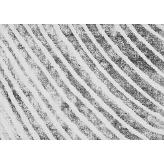 Ahgly Company Indoor Rectangle Abstract Gray Modern Area Rugs, 2' x 4'