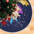 thumbnail image 2 of SKYSONIC Mardi Gras Christmas Tree Skirt Tree Skirt for Holiday Party Home Christmas Day Ornaments 36", 2 of 6