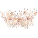 thumbnail image 1 of Peineta de perlas para novia, flor, pinzas para el pelo para boda, pasador de perlas con diamantes de imitación, tocado de boda, tocado para novias, mujeres y niñas, 1 of 7